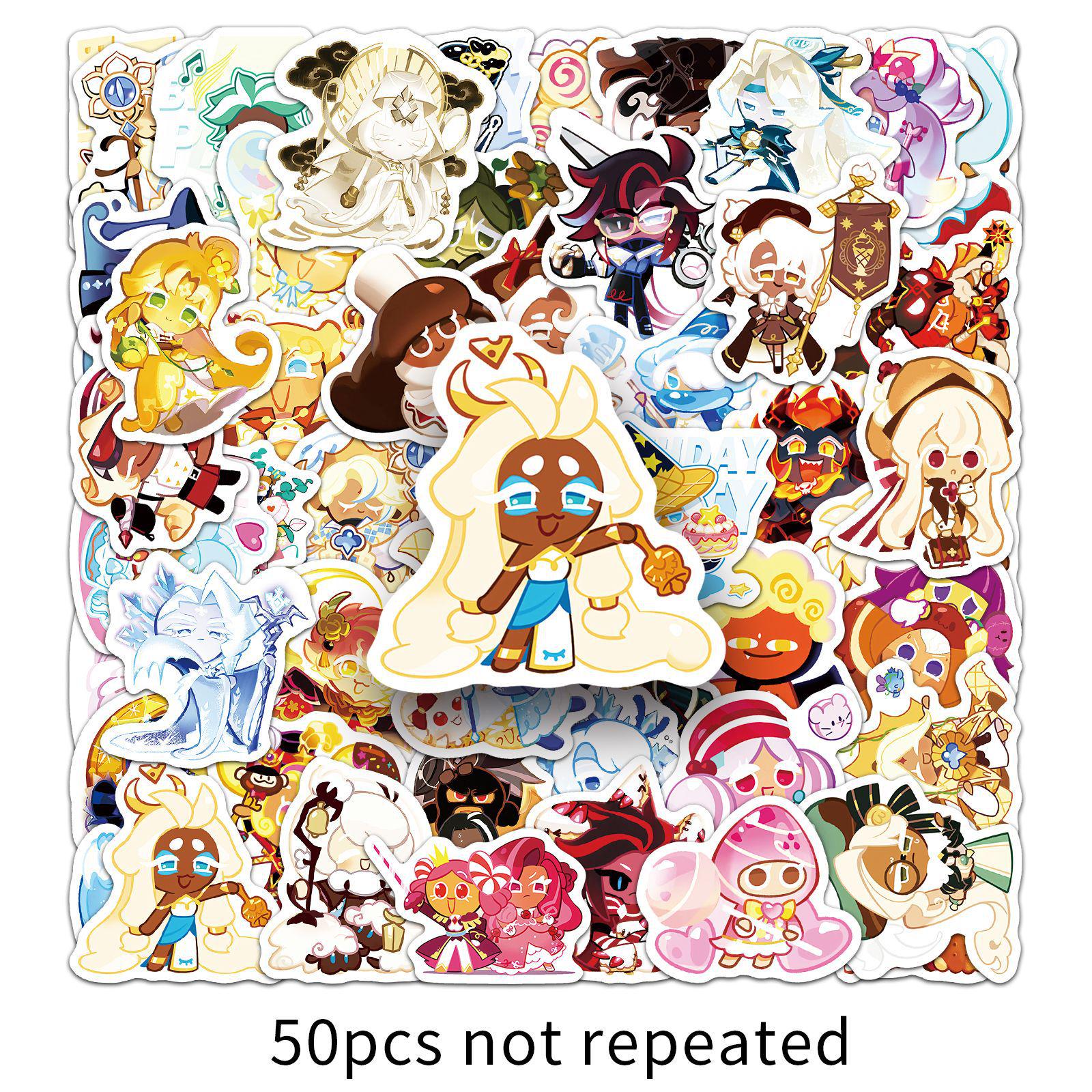 50-Piece Biscuit Kingdom Cute Cartoon Stickers for Notebooks & Tablets