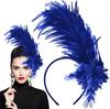 Women's 1920s Feather Fascinator Headband, Fascinators Hat for Women Tea Party Flower Headpiece Gatsby Derby Hat