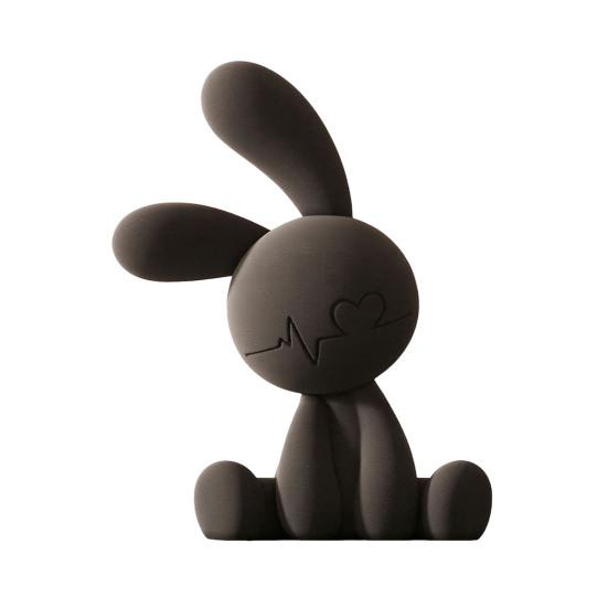 3D Printed Bunny Figurine  Modern Sitting Rabbit Sculpture чёрный