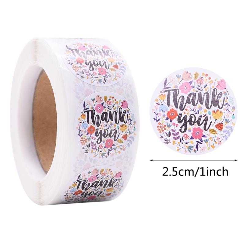 500pcs Round Labels Thank You Gift Sealing Sticker Kraft Paper Candy Gift Box Bag Wedding Holiday birthday party decoration tags