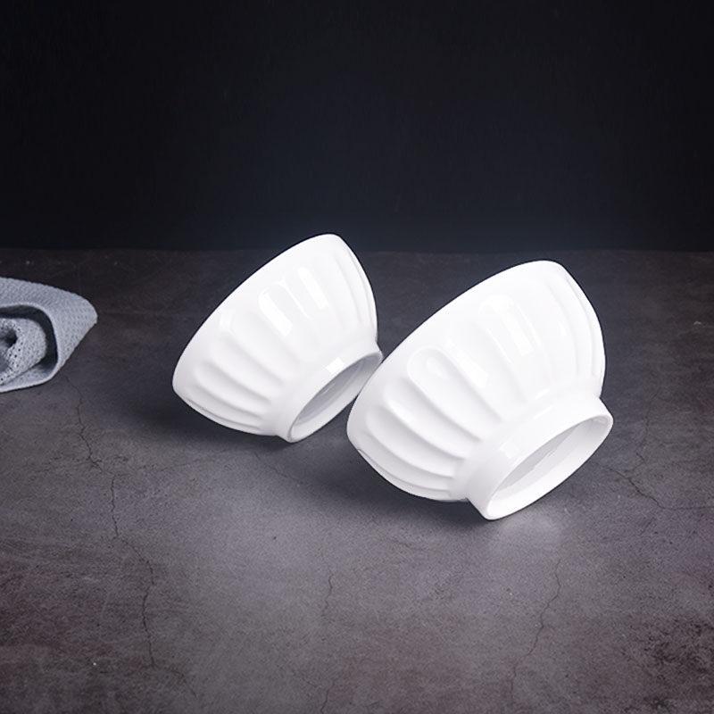 Pure White Ceramic Multi-Purpose Bowl for Noodles, Ramen, Soup, Desserts, Porridge, Vegetables, and Rice.