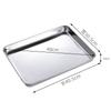 ZISIZ 304 Stainless Steel Rectangular Baking and Serving Tray