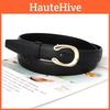 C Metal Shaped Buckle Decoration Women Slim Waist Belt For Daily Casual Wear