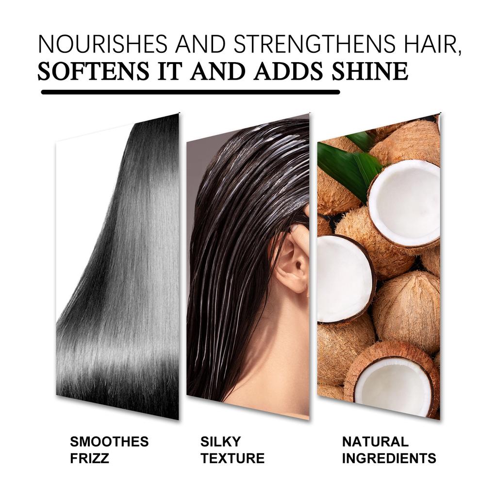 Deeply Moisturizing Hair Mask for Smooth and Shiny Hair - Repairs Frizz, Split Ends, and Damaged Hair