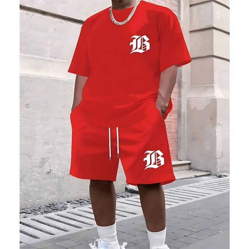 Letni Nowy Garnitur Męski to Casualowy i Modny Strój Outdoorowy z Nadrukiem 3D o Prostej Stylistyce