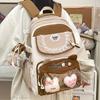High-value junior high school student schoolbag female cute Japanese pain bag large food backpack light contrasting color backpack tide