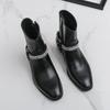 Zipper Chelsea Boots Chain High Street English Style Martin Boots 22 Winter High-top Platform Heightened