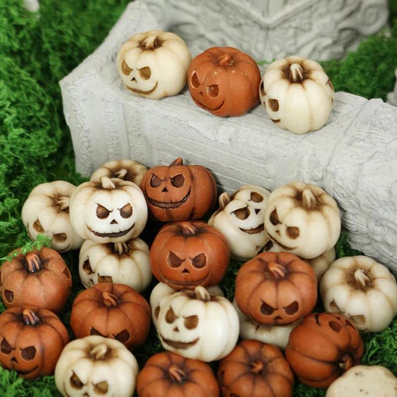 20Pcs Miniature Resin Pumpkins For Decorating Halloween Party Decor Gifts Home Garden Decoration Craft Diy