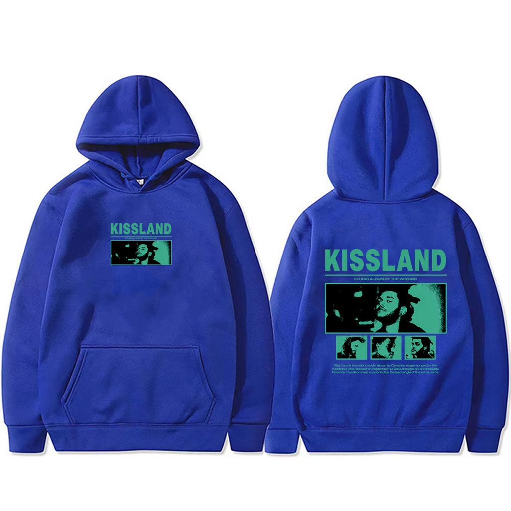 Rapper The Weeknd Kiss Land Album Graphic Hoodie Men Women Hip Hop Fashion Pop Music Streetwear Men's Casual Oversized Hoodies
