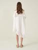 Kaie White Sequin Off-Shoulder Asymmetrical Frill Dress