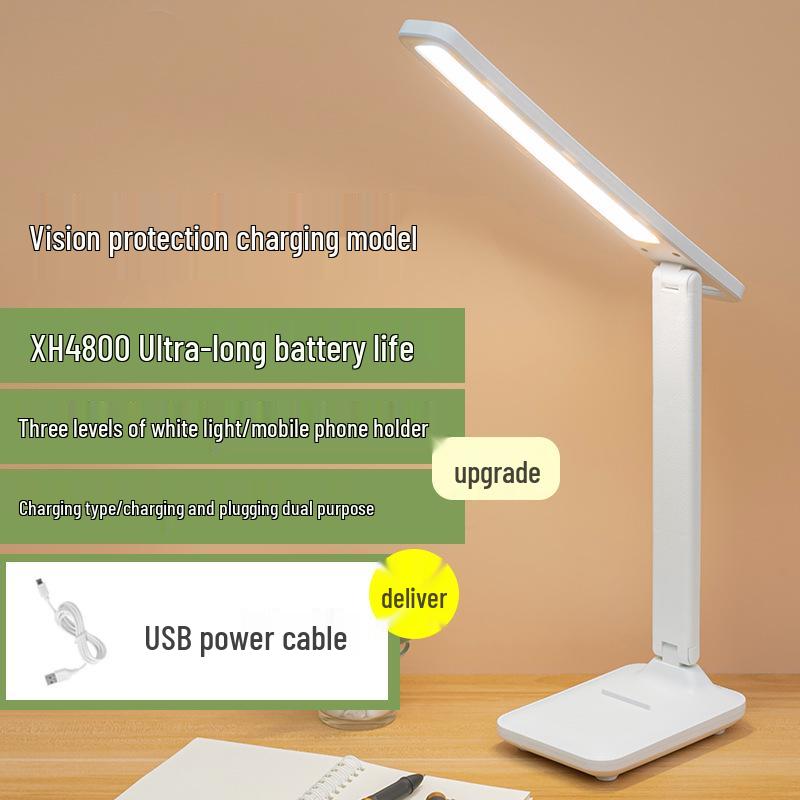 USB LED Folding Desk Lamp - Eye Protection Reading Light for Students, Bedside, Dormitory, and Bedroom Atmosphere Night Light.