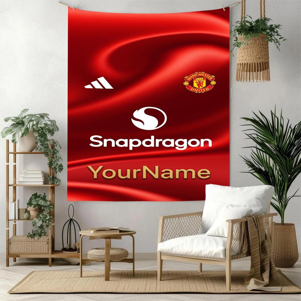 Manchester Custom Your Name Wall Decor Tapestry Art For Pet Memorial Birthdaywedding Party Backdrop Family Gift