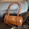 Vintage Niche Boston Bag Women's 2025 New Trendy Korean Armpit Bag Simple Shoulder Bag Portable Commuter Bag
