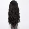 MERISIHAIR Long Wavy Black Wigs with Bangs Blond Brown Water Wave Synthetic Heat Resistant Fiber Wig for Women Daily Wear