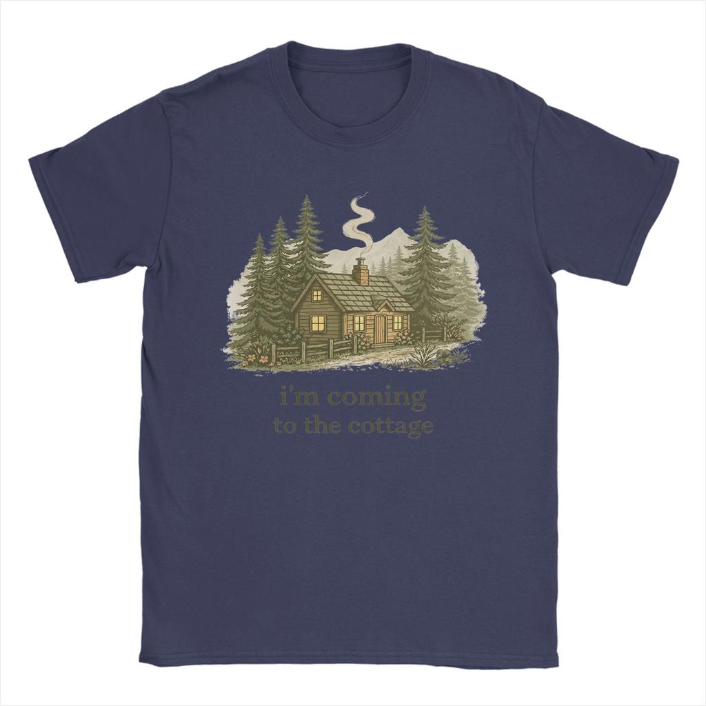 Im Coming To The Cottage Cozy Minimal TShirt Summer Pure Cotton TShirts For Unisexs Casual Tshirt Short Sleeve Vintage Tops