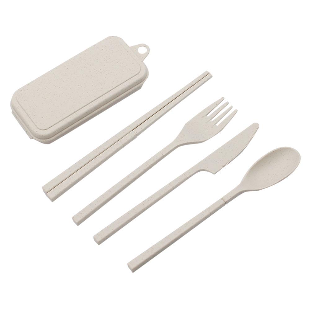 Portable Detachable Knife, Fork, Spoon and Chopsticks Set 4 Pieces Travel Folding Cutlery Picnic Cutlery Set Camping Cutlery Set