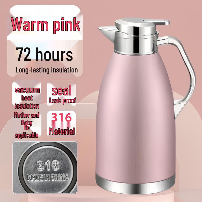 High-Grade Double-Layer Stainless Steel Insulated Water Kettle - Anti-Scald Thermos Flask for Home & Commercial Use