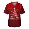 Men's Casual Short-Sleeved V-Neck Printed Front Pocket Top