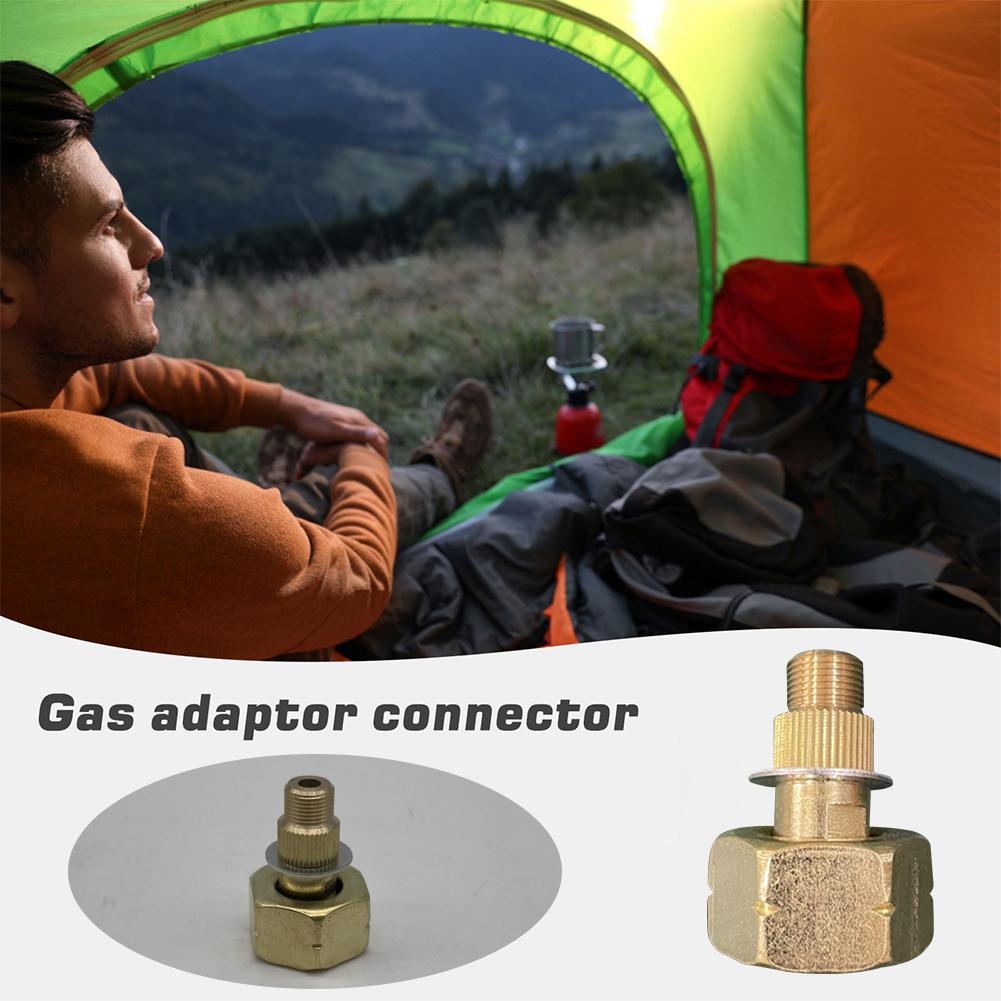 Camping Gas Stove Converter Aluminum Alloy LPG Tank To Outdoor Stove Connector Liquefied Gas Cylinder Adapter Outdoor Supplies