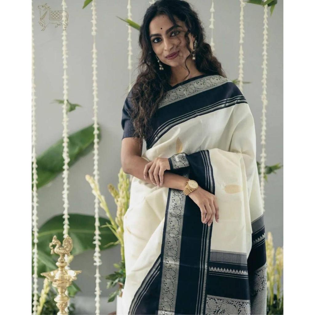 Royal Elegance Soft Lichi Silk Saree – Timeless Jacquard Beauty
