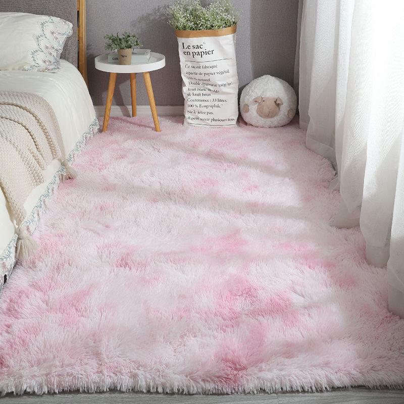 Colorful Tie-Dye Long-Haired Carpet: Bedroom Floor Mat, Doormat, Foot Mat, or Cat Mat Blanket