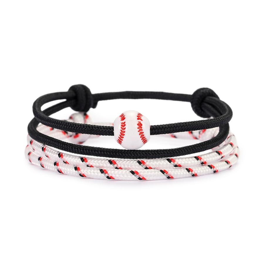 Noter New 2Pcs Football Basketball Baseball Bowling Bracelet Set For Men Premium Selected 3mm Paracord Braslet Adjustable Joias