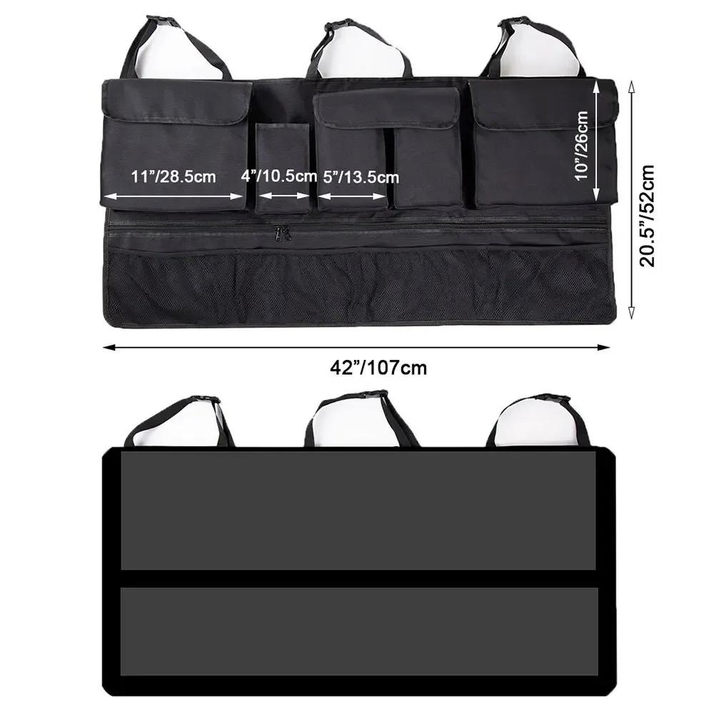 Back Seat Car Trunk Hanging Storage Bag Organizer with 9 Pockets Oxford Waterproof Multi-pocket Car Trunk Storage Bag Organizer