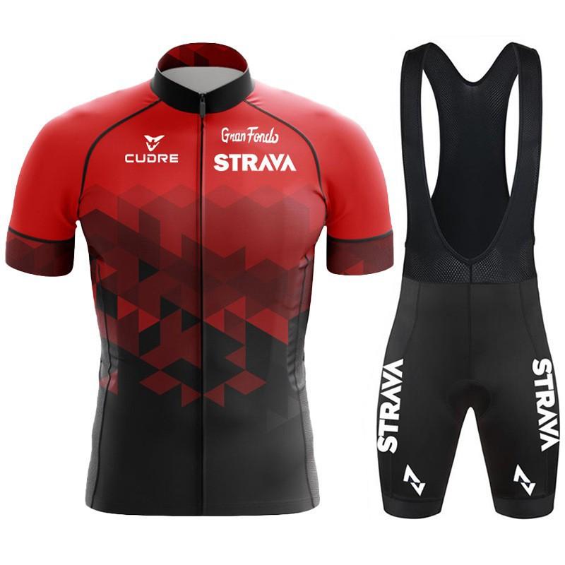 Strava Tour De Men's Short-sleeved Suit Row Cycling Race Riding Top