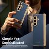 Samsung Z Fold7 Case: Foldable Electroplated Diamond Pattern, Plain Leather, Full Coverage for Fold6/5, Cross-border Compatibility.