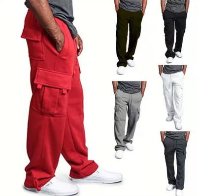 Pantalons Jogging Cargo Homme Automne Hip Hop Streetwear Pantalons Amples Multi-Poches Couleur Unie Combinaison GYM Vêtements de Sport