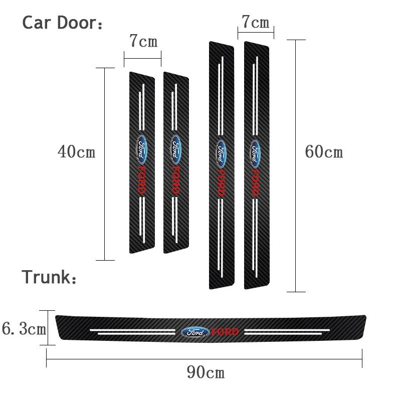 Carbon Fiber Car Door Threshold Protector Stickers Waterproof Ford Focus Fiesta Mondeo Explorer Transit Escape Puma Kuga MK2 DF0 8G