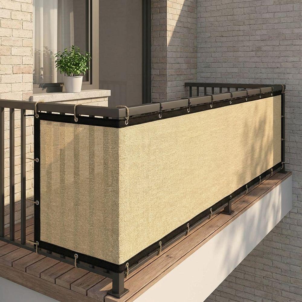 Dust-proof Balcony Fence Privacy Shade Screen Thickened Windscreen Mesh Cover Car Shed Awning