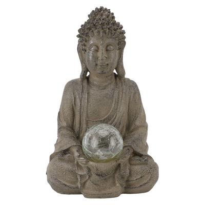 Buddhas Statue Resin Buddhas Sculpture with Lamp for Outdoor Garden Decoration Home Ornament