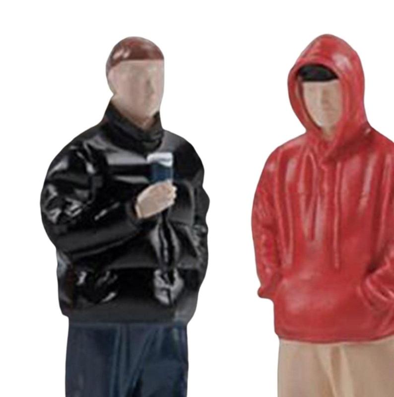 Set of 3 Practical 1/32 Scale Painted Resin Miniature Figures Models for Realistic Lifelikes Figurines Creations