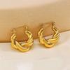 Simple Stainless Steel Earrings Wide Hoop Drop Earrings For Women Fashion Jewelry Accessories Gifts