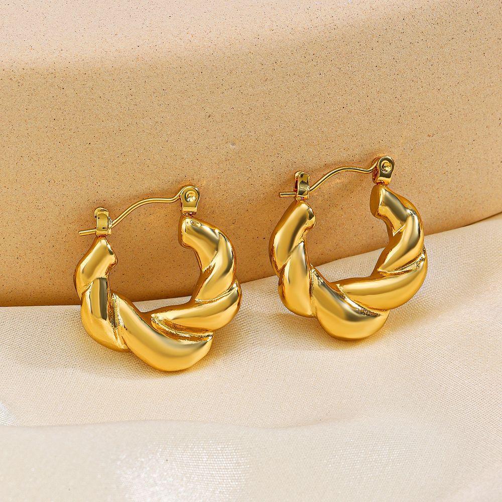 Simple Stainless Steel Earrings Wide Hoop Drop Earrings For Women Fashion Jewelry Accessories Gifts