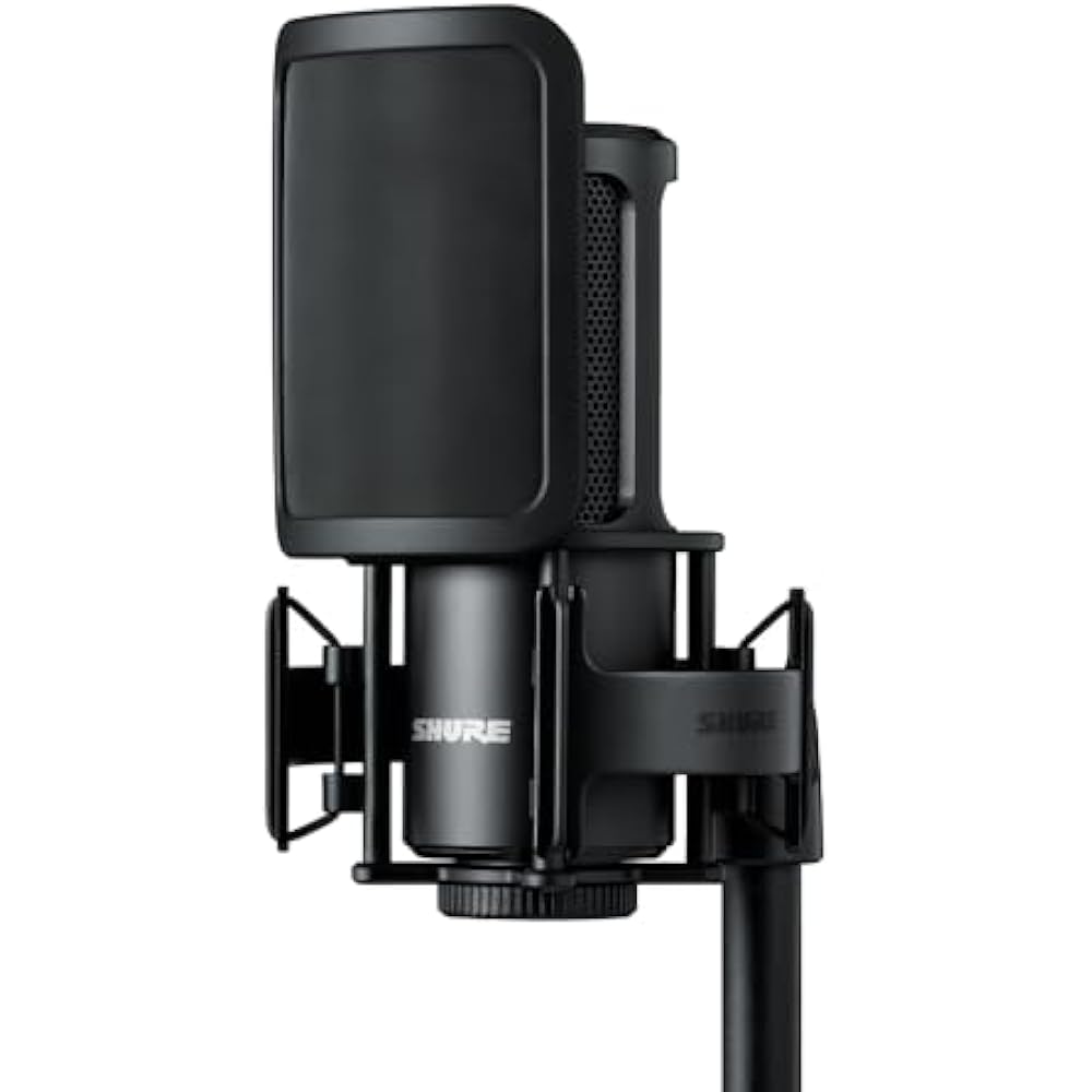

SHURE Sure SM4 Home Recording Microphone Kit SM4-K-KIT: Condenser Microphone Shock Mount Pop Filt...