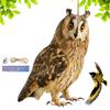 Bird Scarer Devices Decorative 2D Owl Scarecrow Pendant Realistic Bird Scare Tools With Bell Garden Scarecrow Scare Birds Away
