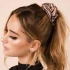 Chiffon Two-Color Striped High Elastic Women's Hair Tie