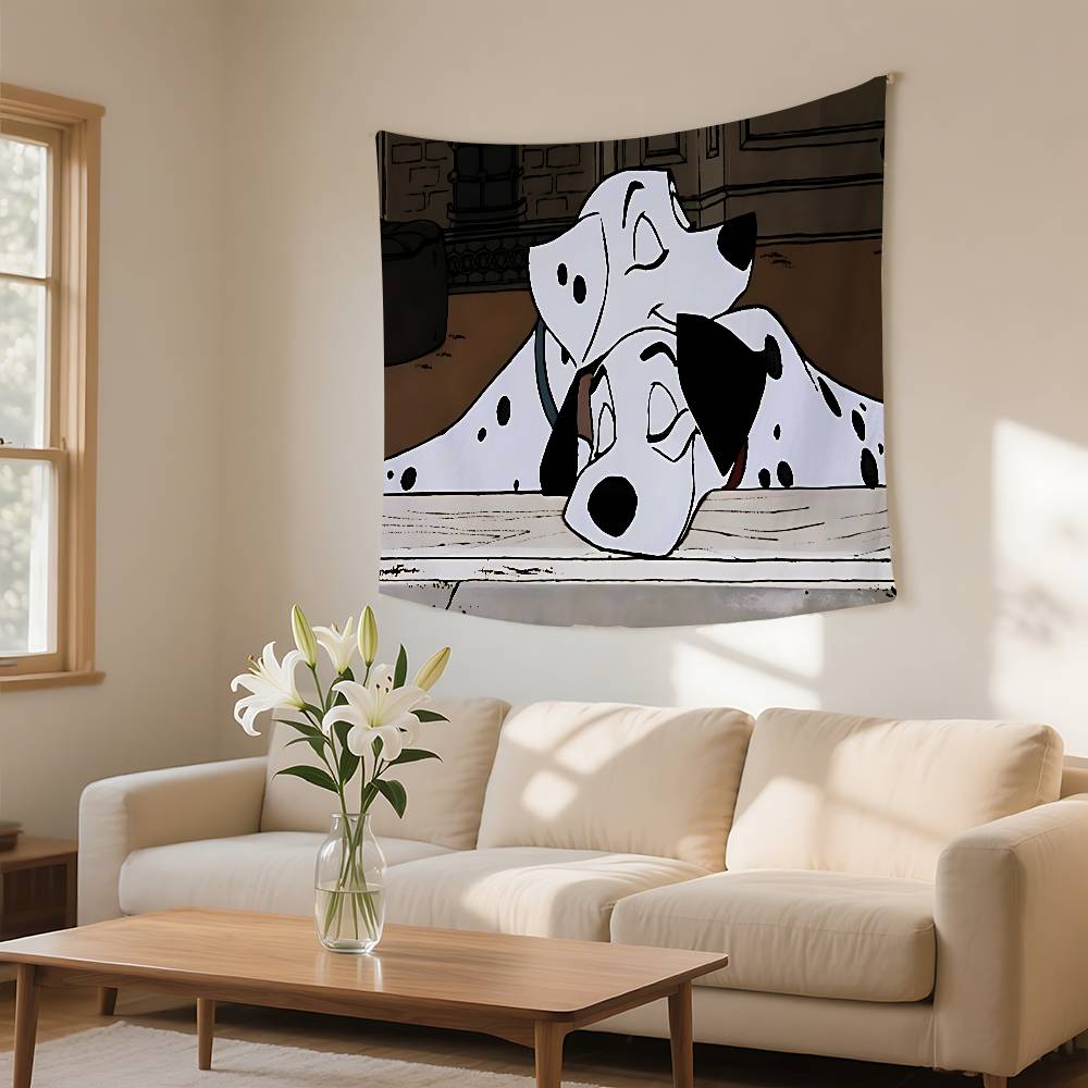 Classic Cartoon101DdalmatiansS Cute Tapestry Wall Hanging Tapestry Art Deco Blanket Curtain Hanging At Home Bedroom Living