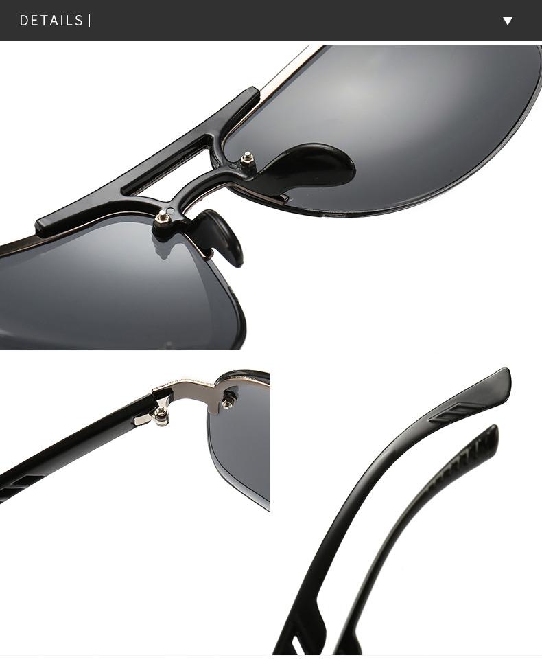 Men's Retro Sunglasses Large Frame Toad Mirror Glasses UV400