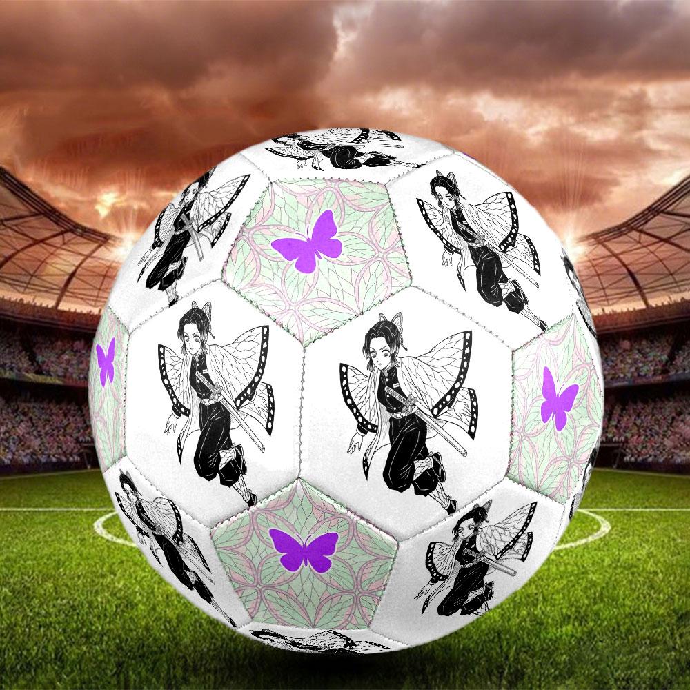 1pc Demon Slayer Kimetsu No Yaiba Soccer Ball Size 5 Indoor Soccer Ball Fashion Colorful Backyard Game - Great For Sports Fans Gift HE22