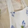 Damen Küchenschürze mit Taschen und Kapuze, floral bestickte Baumwollschürze, leicht, atmungsaktiv, Kochschürze im Vintage-Spitzenrüschen-Stil, Kochen