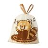 Household Tear-free Pull-string Garbage Bag, Thick and Durable, Cartoon-style Little Raccoon Design, Cute Style Kitchen Cleaning Bag