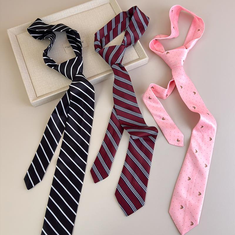 Long Skinny Plaid Waist Belt with Jeans Necktie Scarf Decorative Accessory Personality Trendy Hairband Fashionable Accessory