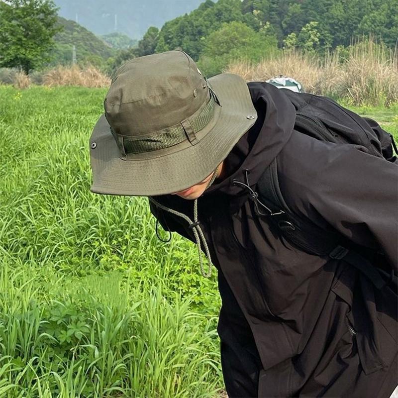 Fisherman Hat Men'S Spring And Summer Thin Travel Sunshade Cowboy Hat Outdoor Sun Protection Fishing And Hiking Hat