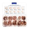 Copper Oil Seal Washers Set, 200 Pcs (M5-M14) with Box