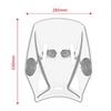 EODIEMD FOR 2025 W230 Meguro S1 W250 W800 W400 W650 2024 2023 Motorcycle Windshield Windscreen Bracket Windshield Cover Guard (Gray) [Regular Size]