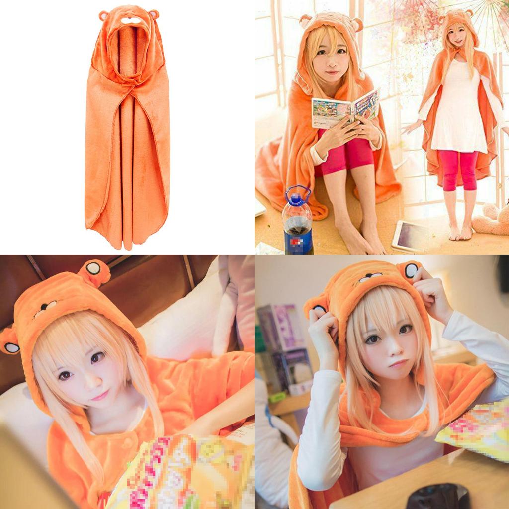 Mājīgs Himouto! Umaru-chan Otaku Cosplay Kostīms Flaneļa Sega Kapucis Apmetnis
