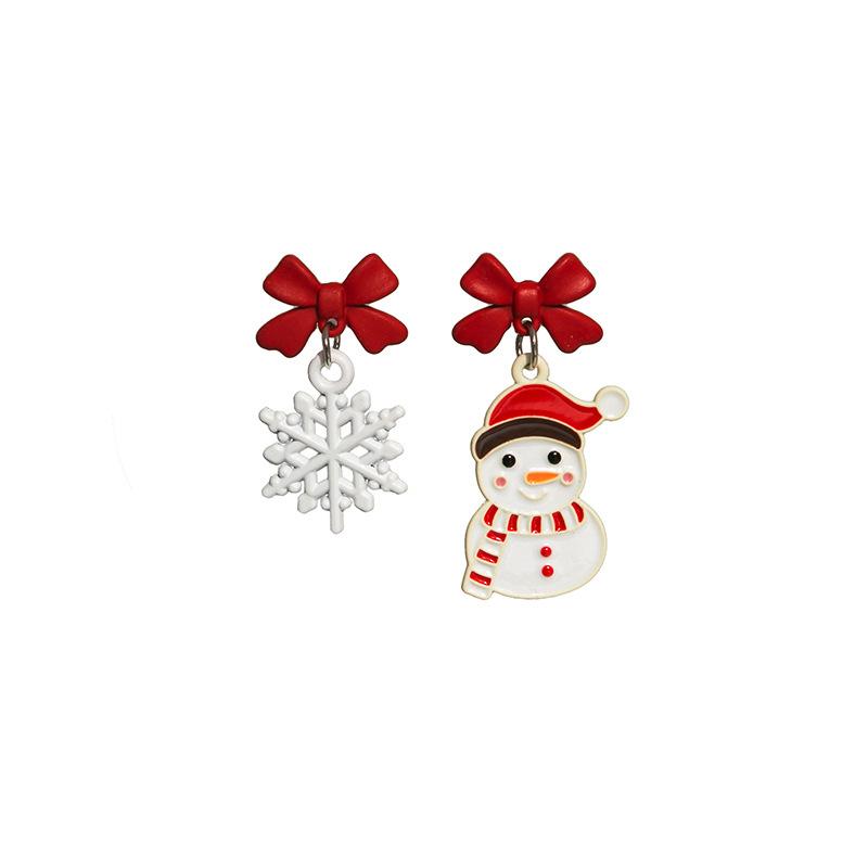 Autumn And Winter New Product Christmas Series Stud Earrings Holiday Festive Christmas Tree Snowman Earrings Women